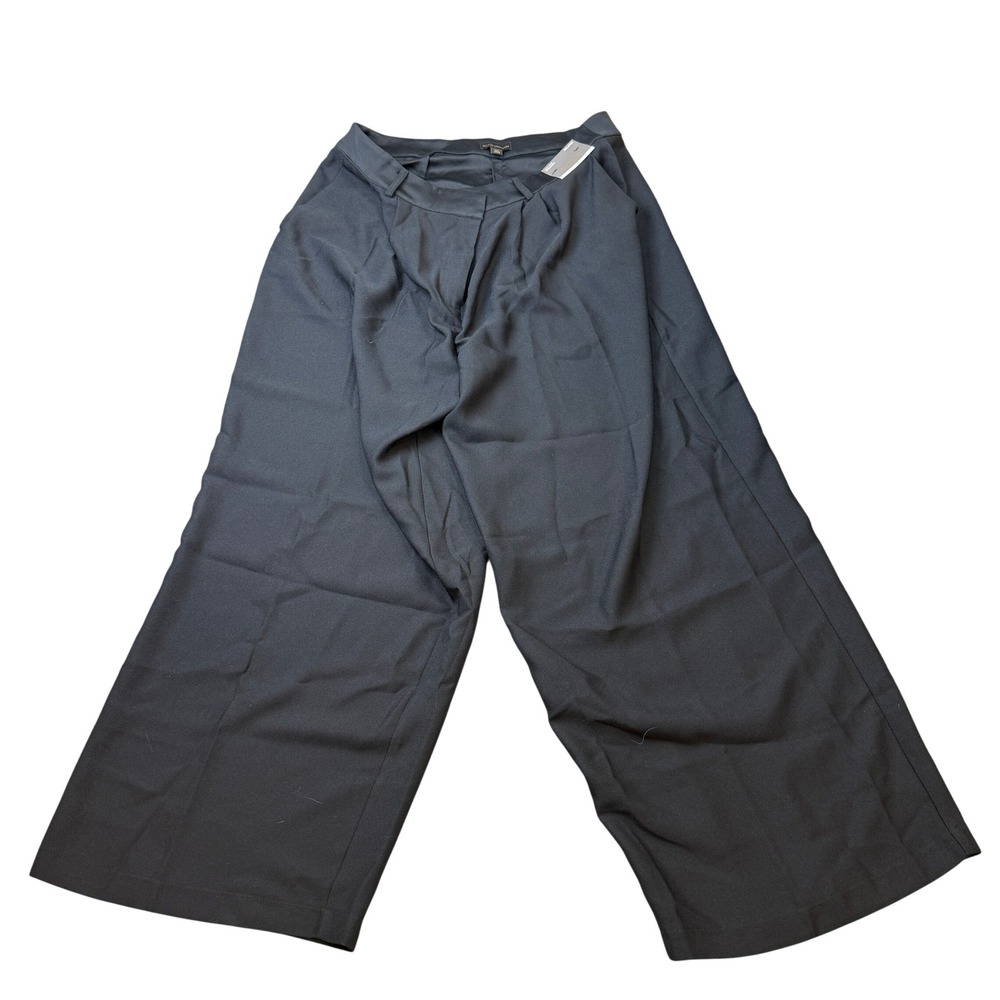 MSRP $54 Bold Elements Womens XXL Black High Rise Straight Wide Leg Pants
